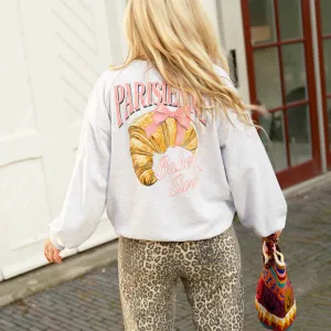 Croissant sweater grijs