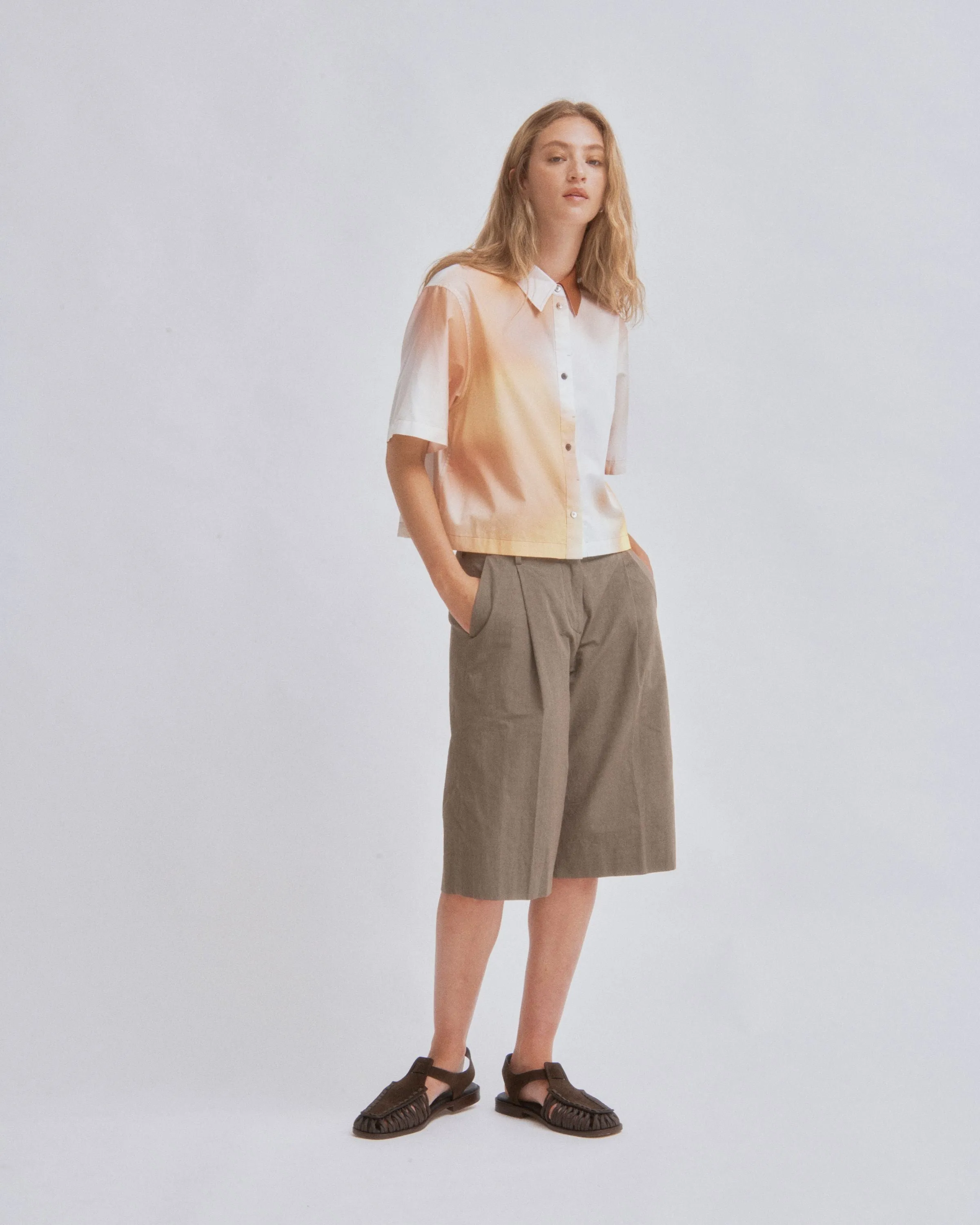 Cropped Shirt in Print