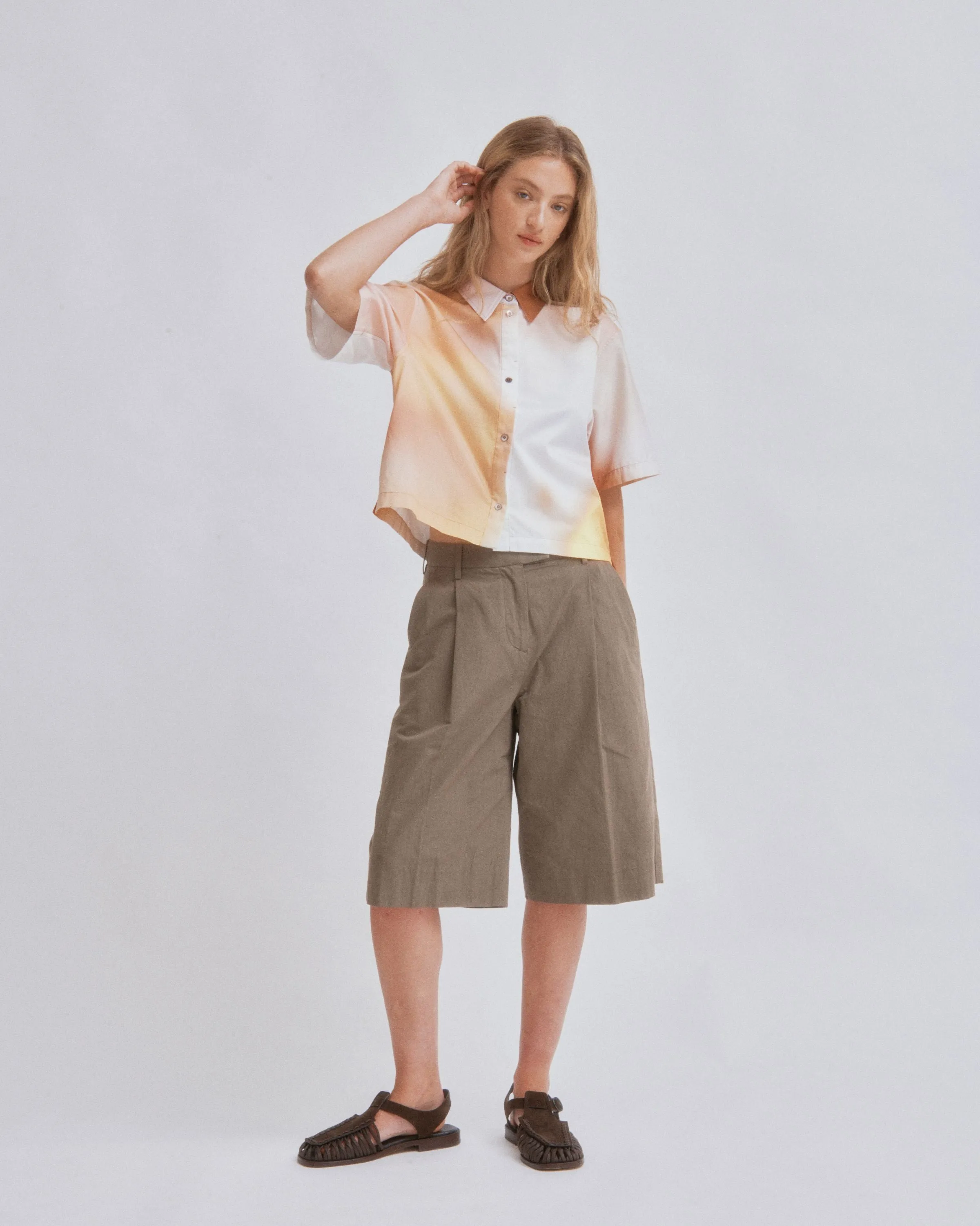 Cropped Shirt in Print