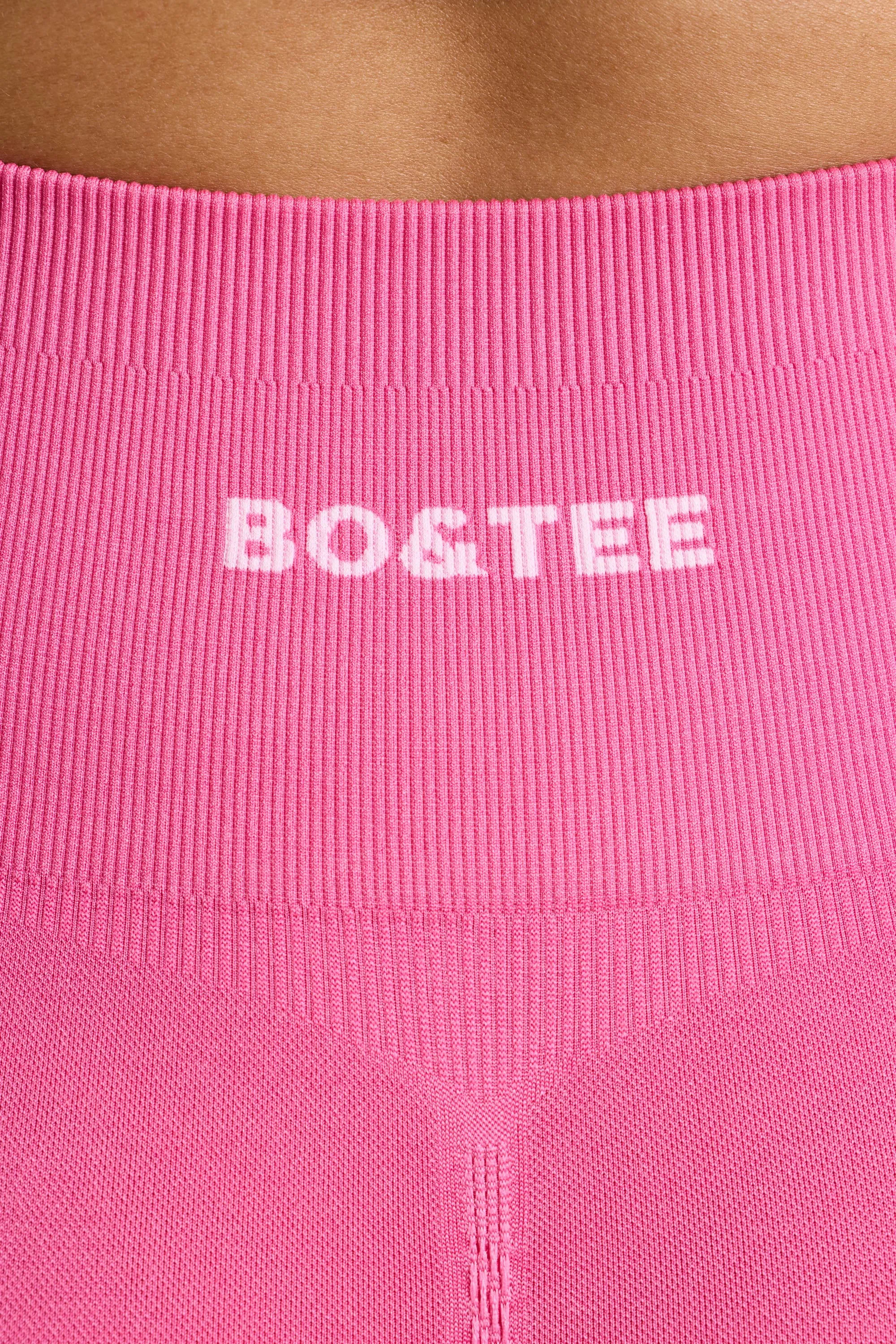 Crush - High-Waist Define Luxe Mini Shorts in Hot Pink