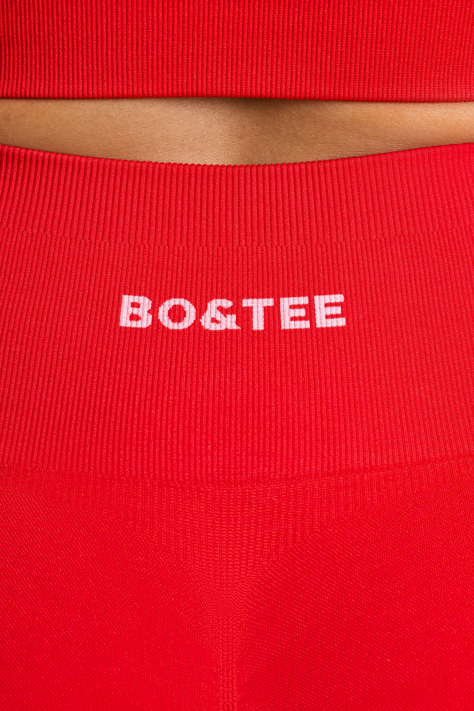 Crush - High-Waist Define Luxe Mini Shorts in Red