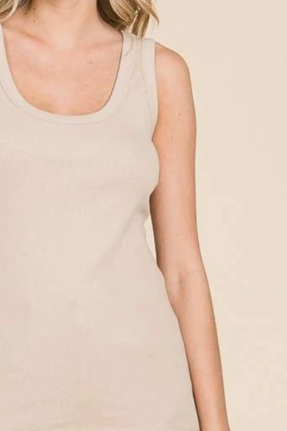 Culture Code Full Size Ribbed Scoop Neck Tank