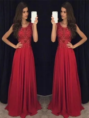Custom Made Round Neck Long Lace Prom Dresses, Lace Formal Dresses, Evening Dresses