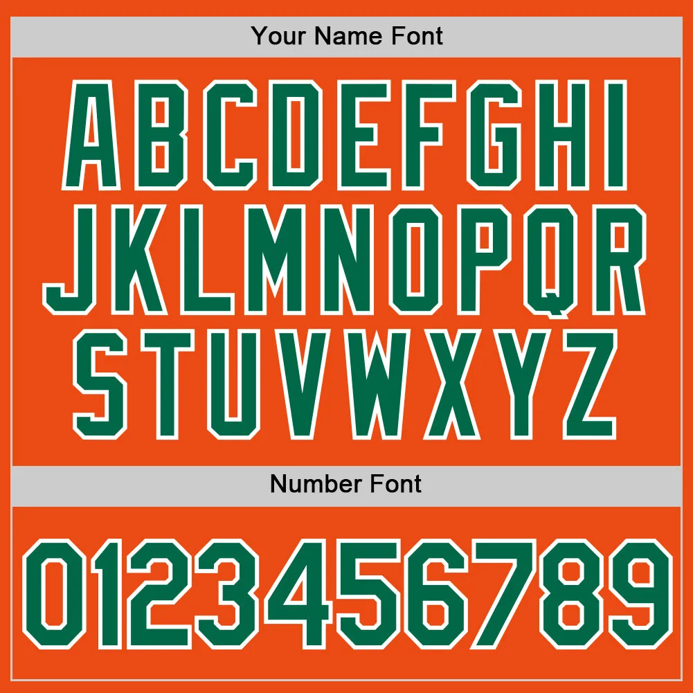 Custom Orange Kelly Green-White Performance T-Shirt