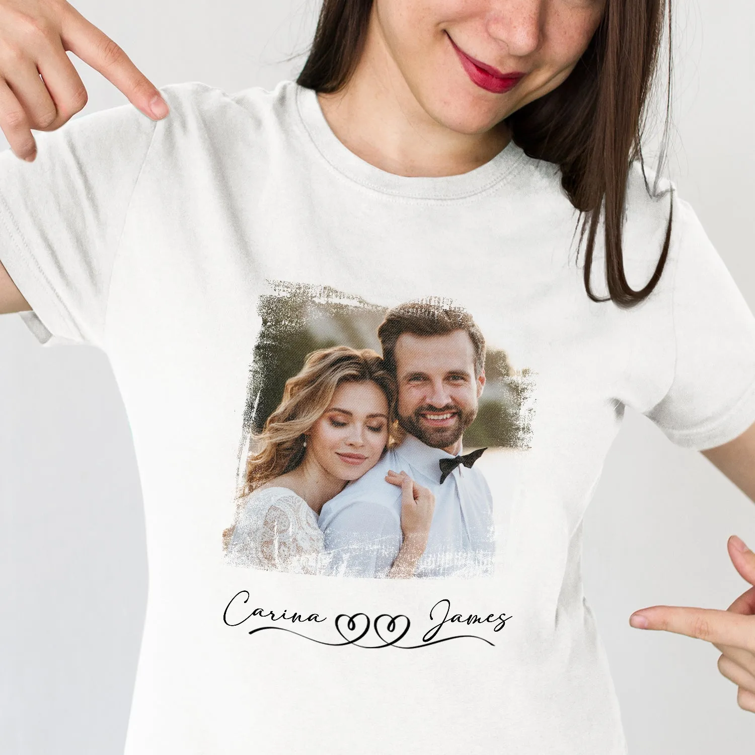 Custom Photo Shirt, T-Shirt Photo, Custom Picture Shirt, Custom Photo on Shirt with Watercolor Style, Personalized Portrait from Photo as Long Distance Gift, Christmas Gift, Valentine's Day gift, Anniversary Gift for Husband