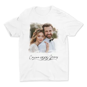 Custom Photo Shirt, T-Shirt Photo, Custom Picture Shirt, Custom Photo on Shirt with Watercolor Style, Personalized Portrait from Photo as Long Distance Gift, Christmas Gift, Valentine's Day gift, Anniversary Gift for Husband