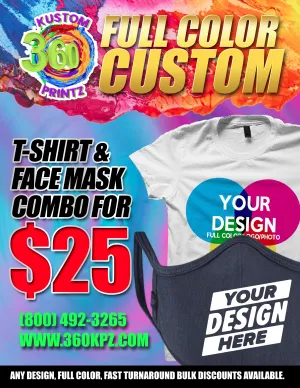 CUSTOM T-SHIRT & MASK COMBO