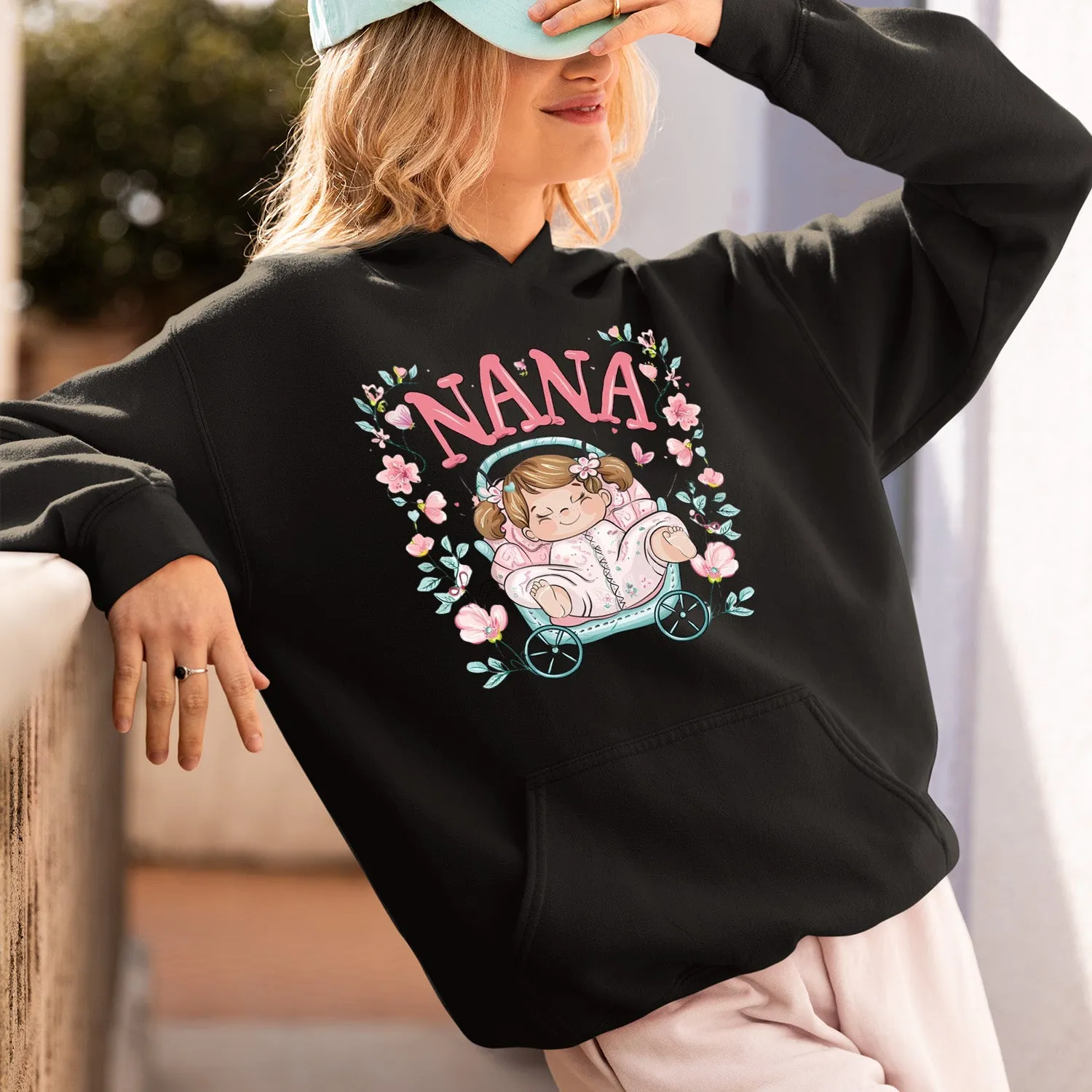 Cute Baby Nana T-Shirt, Chibi Nana Shirt, Grandma Hoodie, Grandma Shirt, Mother's Day Gift For Grandma, Happy Mother's Day