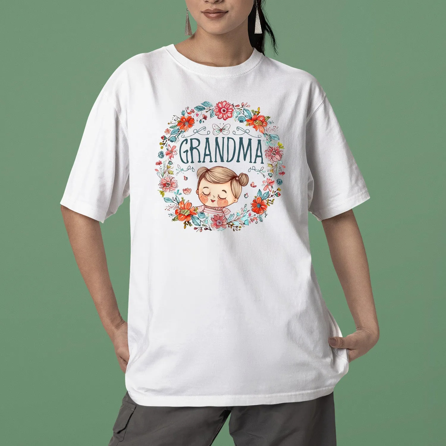 Cute Chibi Grandma T-Shirt, Cute Chibi Nana Shirt, Celebrate Mom, Nana Shirt, Grandma Hoodie, Grandma Shirt, Mother's Day Gift For Grandma, Happy Mother's Day 03