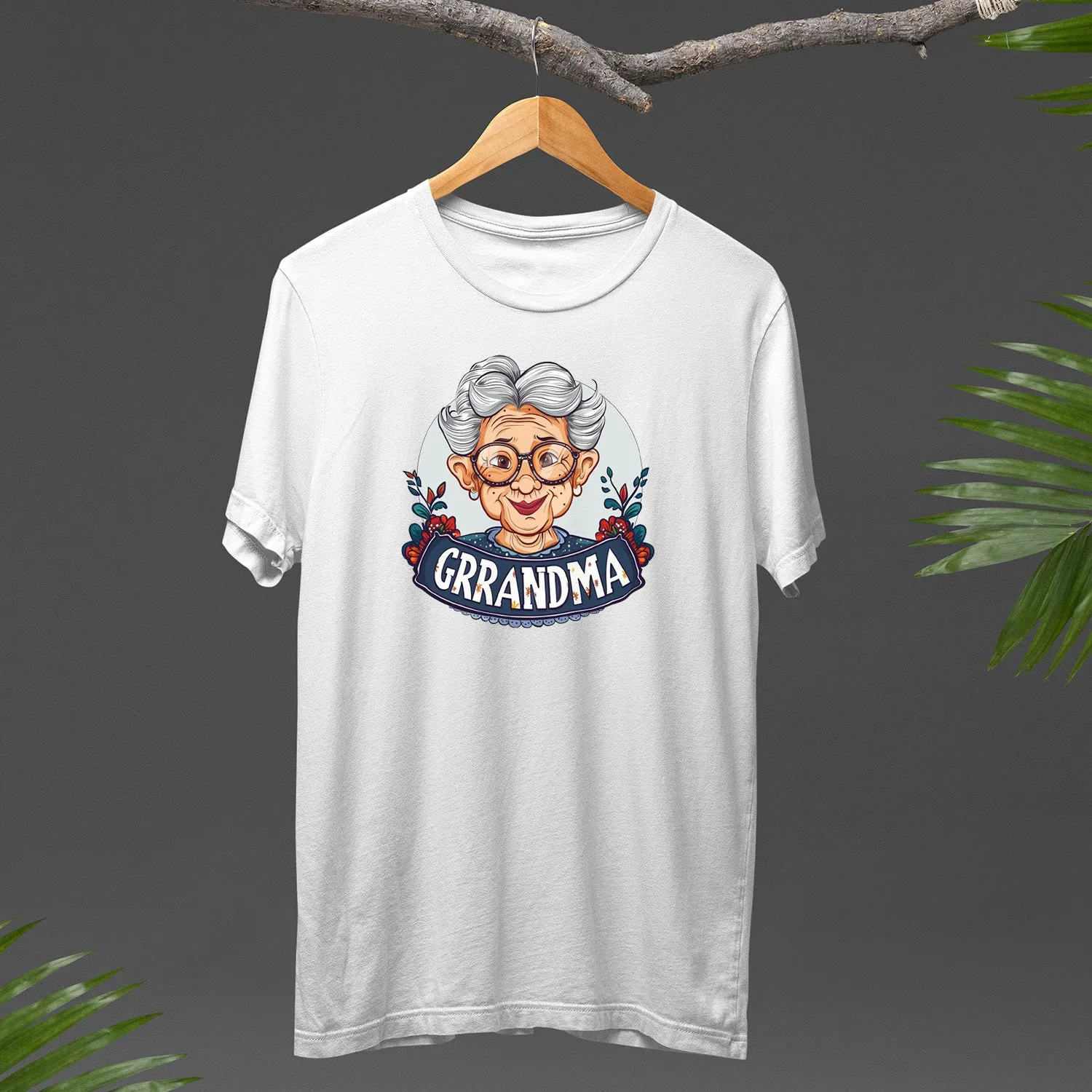 Cute Chibi Grandma T-Shirt, Floral Nana Shirt, Celebrate Mom, Nana Shirt, Grandma Hoodie, Grandma Shirt, Mother's Day Gift For Grandma, Happy Mother's Day 01