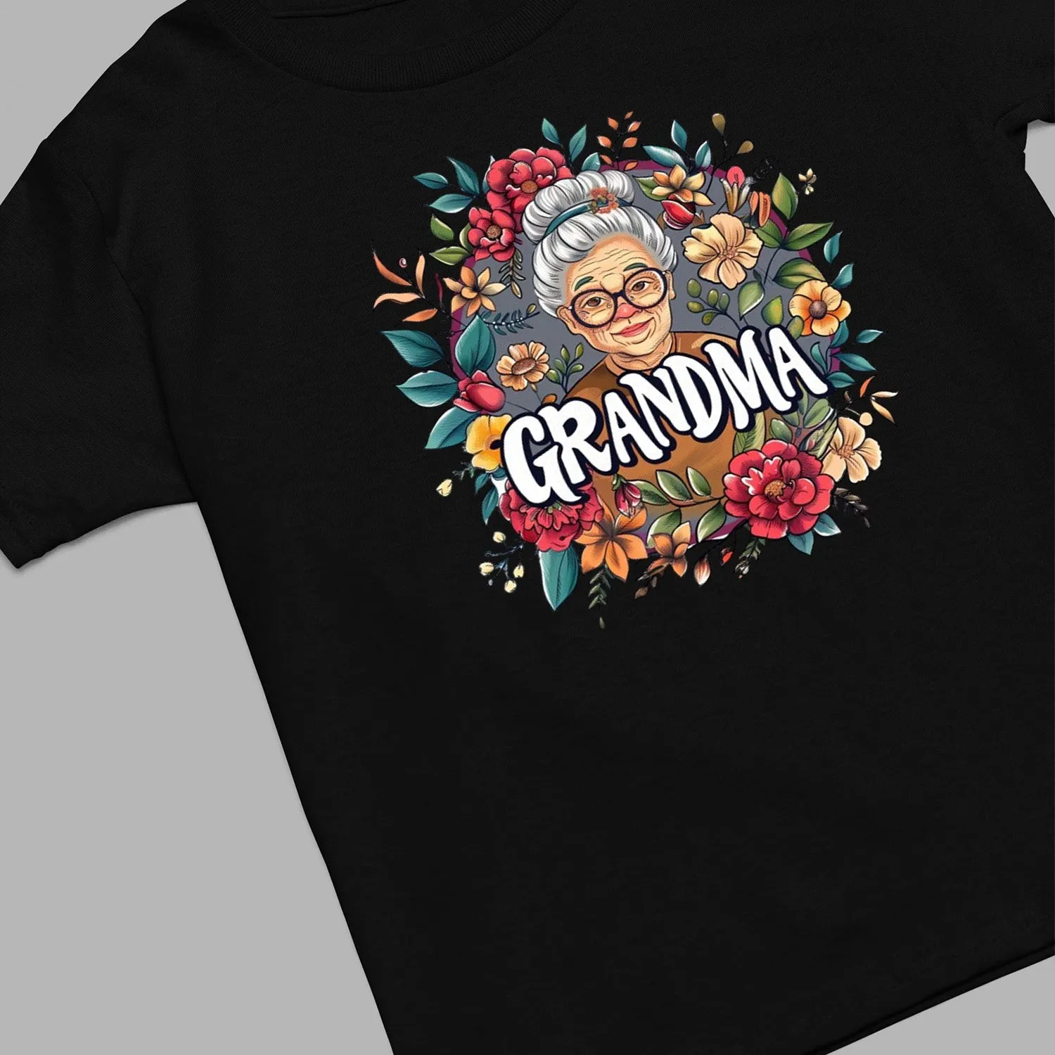 Cute Chibi Grandma T-Shirt, Floral Nana Shirt, Celebrate Mom, Nana Shirt, Grandma Hoodie, Grandma Shirt, Mother's Day Gift For Grandma, Happy Mother's Day 01