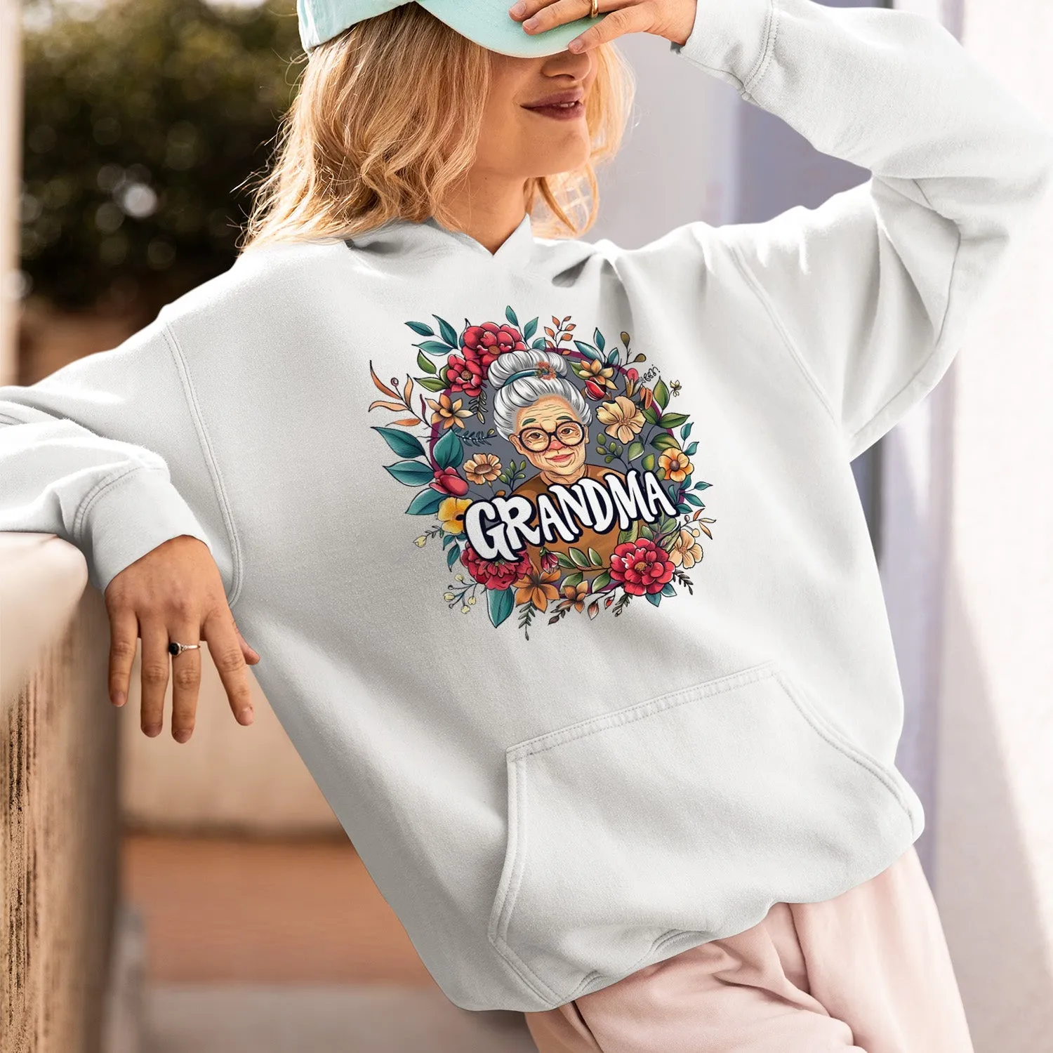 Cute Chibi Grandma T-Shirt, Floral Nana Shirt, Celebrate Mom, Nana Shirt, Grandma Hoodie, Grandma Shirt, Mother's Day Gift For Grandma, Happy Mother's Day 01