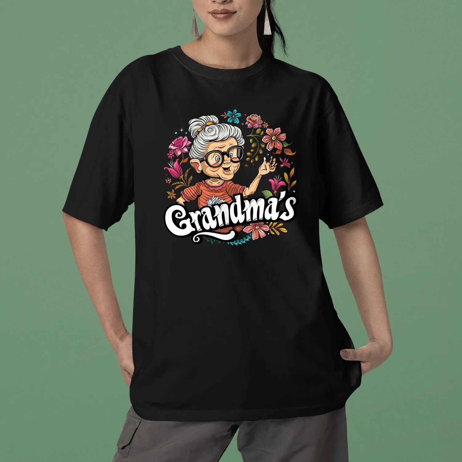 Cute Chibi Grandma T-Shirt, Grandma's T-Shirt, Celebrate Mom, Nana Shirt, Grandma Hoodie, Grandma Shirt, Mother's Day Gift For Grandma, Happy Mother's Day