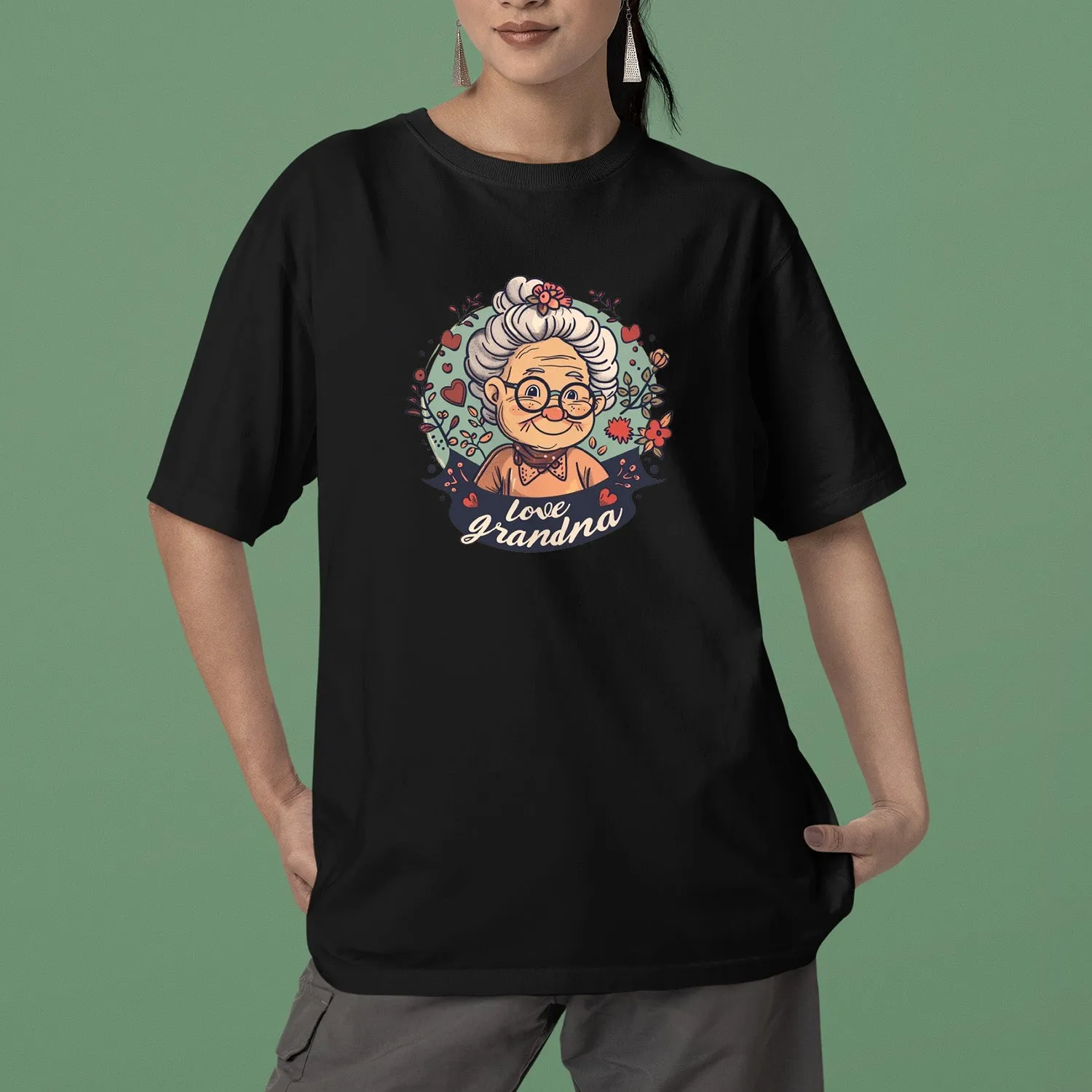 Cute Chibi Grandma T-Shirt, Love Grandma T-Shirt, Celebrate Mom, Nana Shirt, Grandma Hoodie, Grandma Shirt, Mother's Day Gift For Grandma, Happy Mother's Day