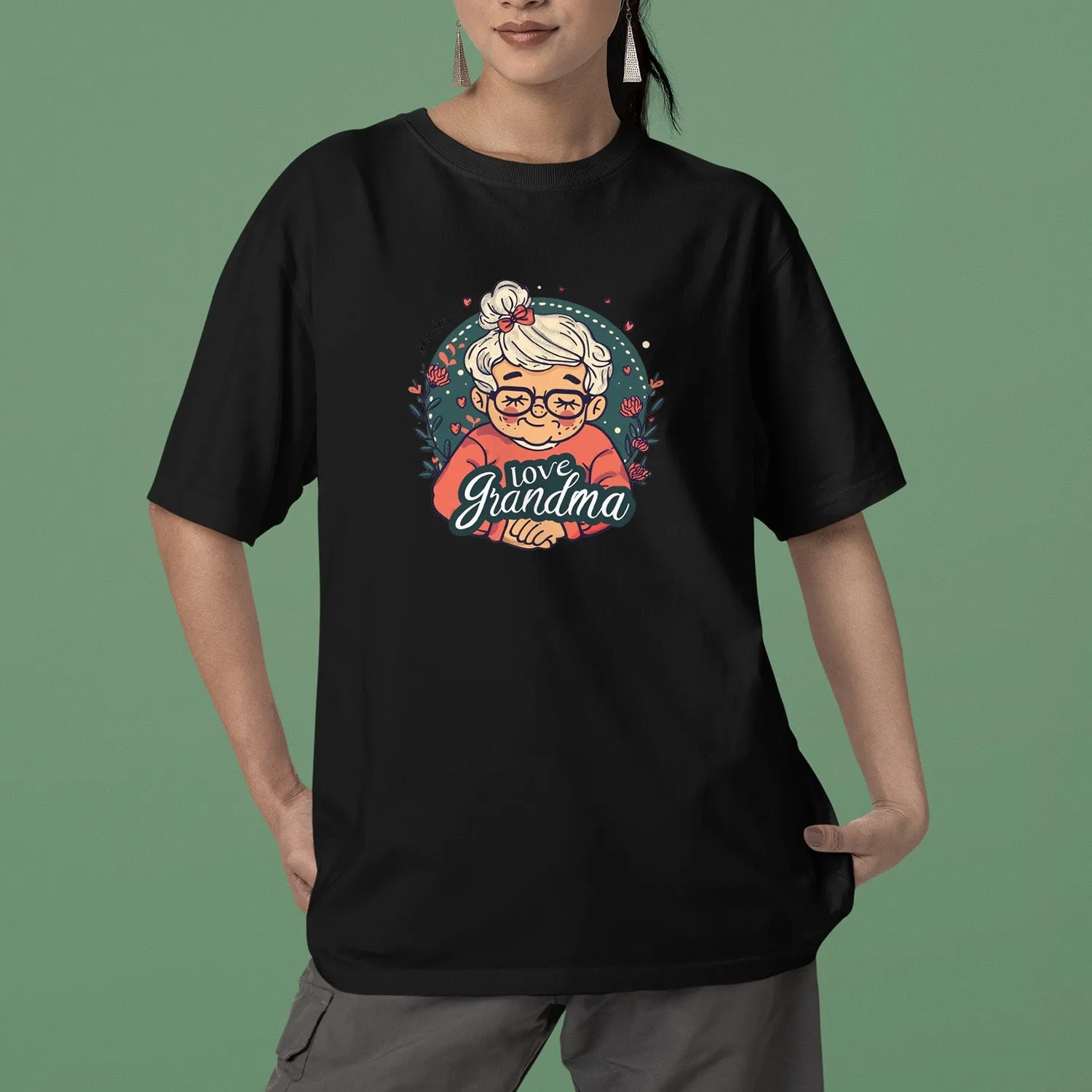 Cute Chibi Grandma T-Shirt, Love Grandma T-Shirt, Celebrate Mom, Nana Shirt, Grandma Hoodie, Grandma Shirt, Mother's Day Gift For Grandma, Happy Mother's Day
