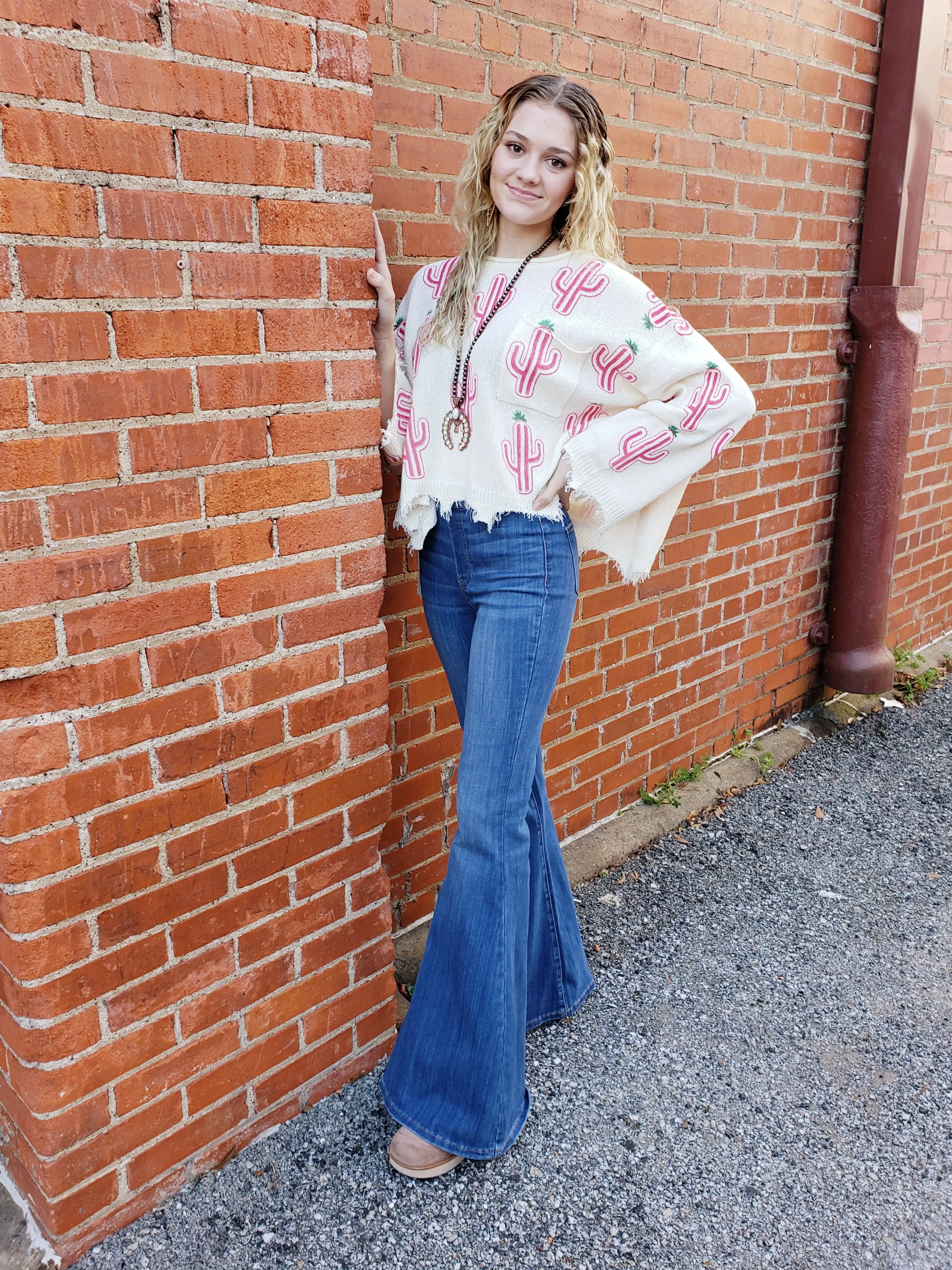 Cutest Cacti Sweater: Cream