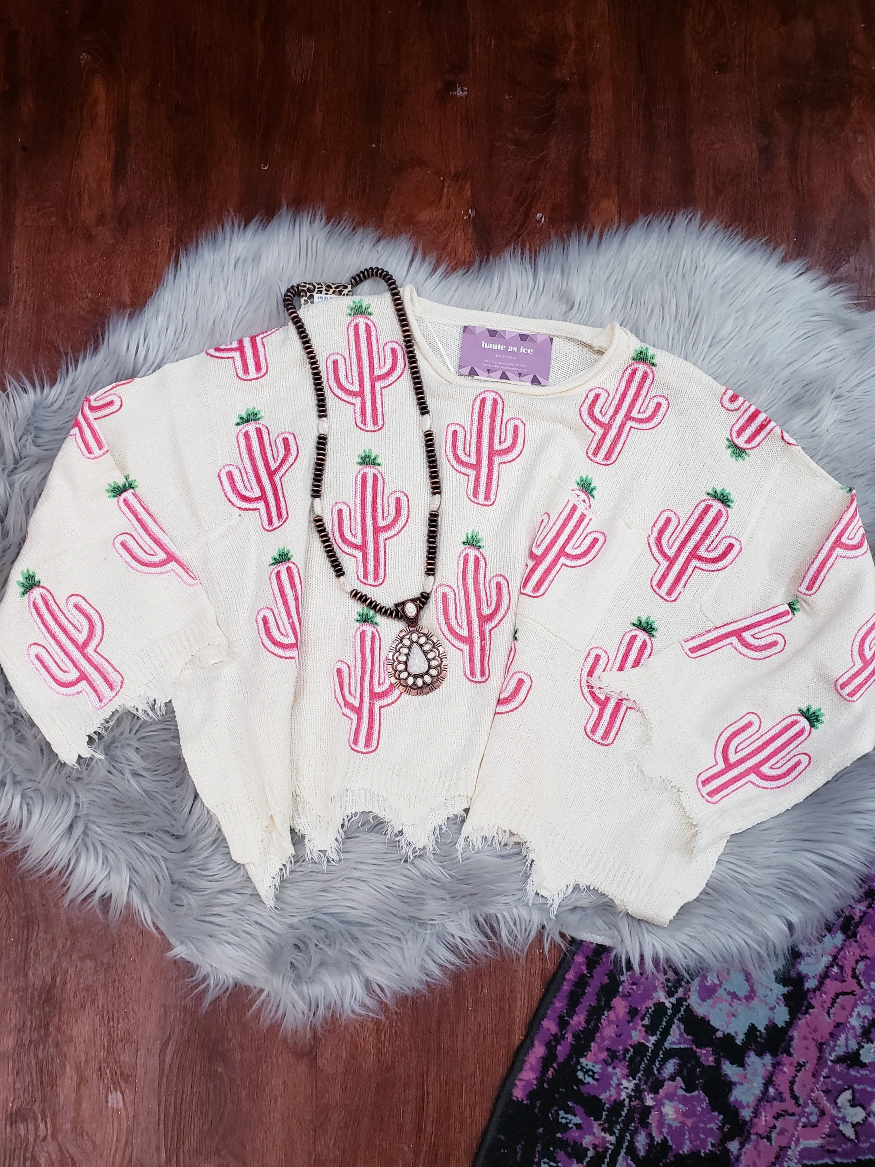 Cutest Cacti Sweater: Cream