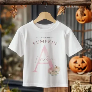 Cutest Little Pumpkin Pink Theme Personalised Toddler & Kids T Shirt