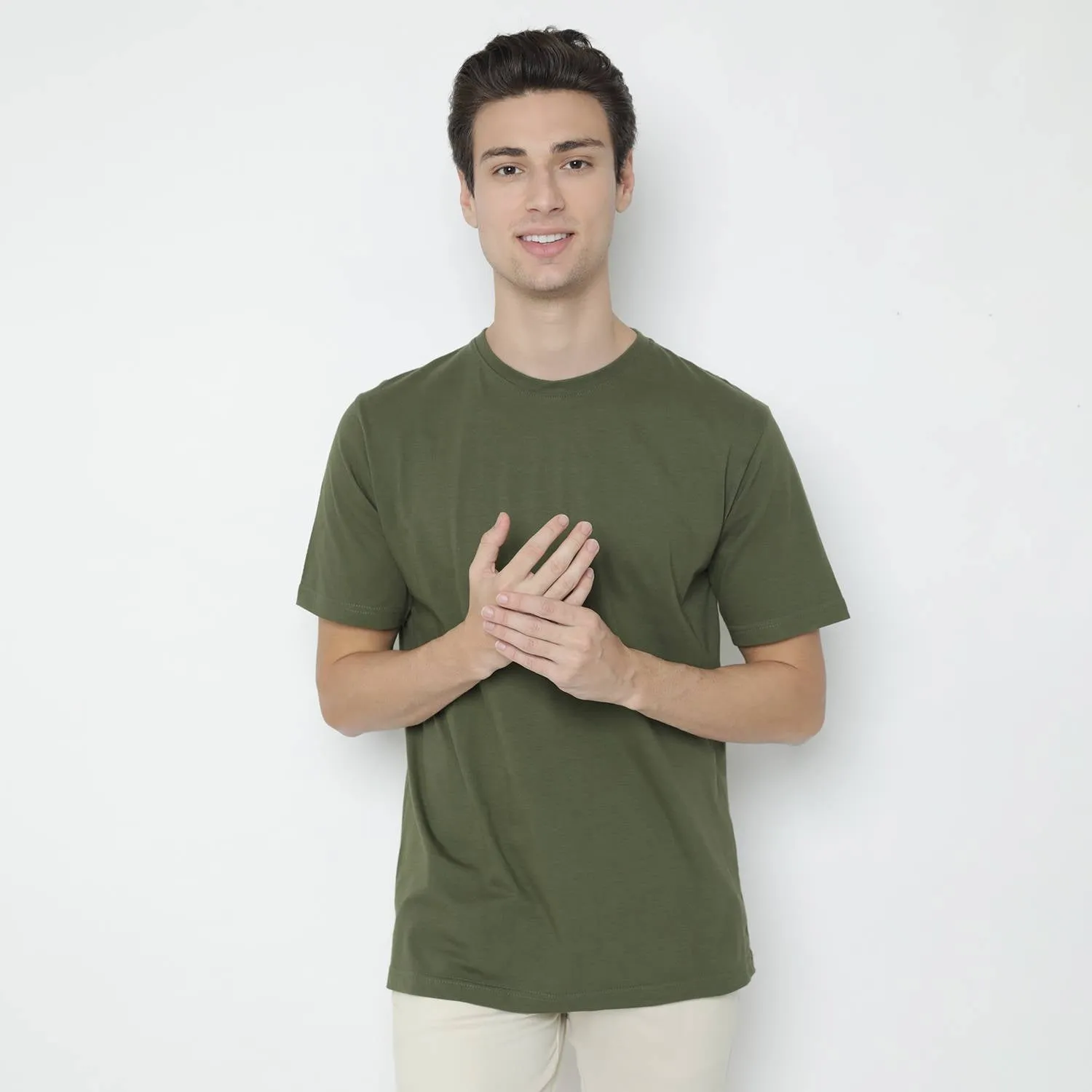 CUTOFF Troy Regular Fit T-Shirt Kaos Lengan Pendek Polos Pria