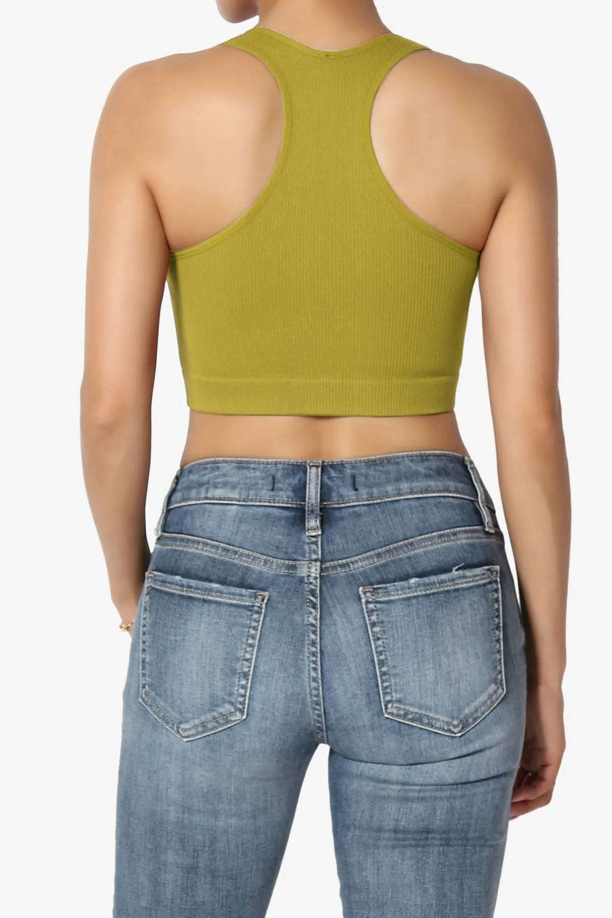 Daliyah Ribbed Seamless Halter Bra Top
