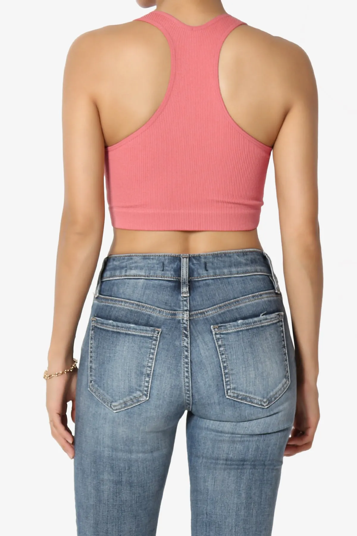Daliyah Ribbed Seamless Halter Bra Top