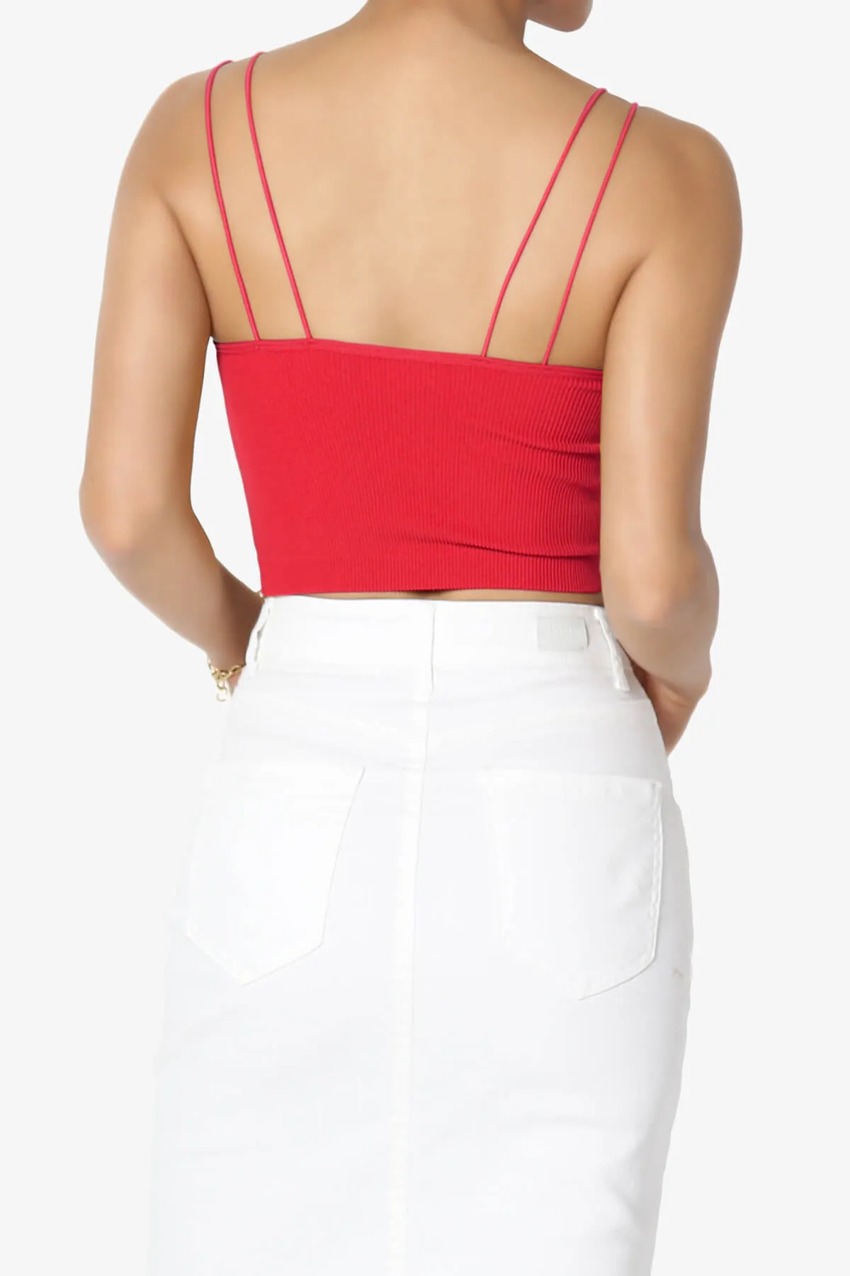Daliyah Spaghetti Straps Seamless Crop Cami