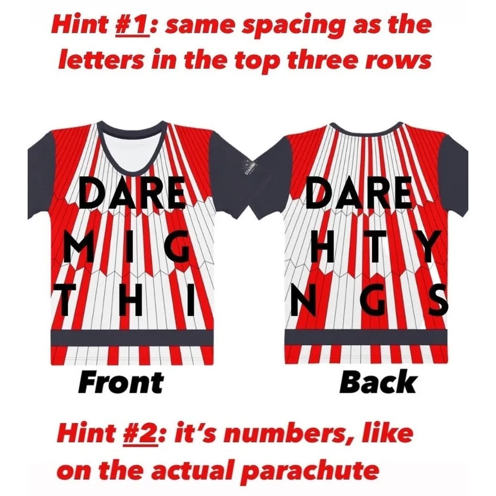 Dare Mighty Things Mars 2020 Parachute Fitted T-Shirt