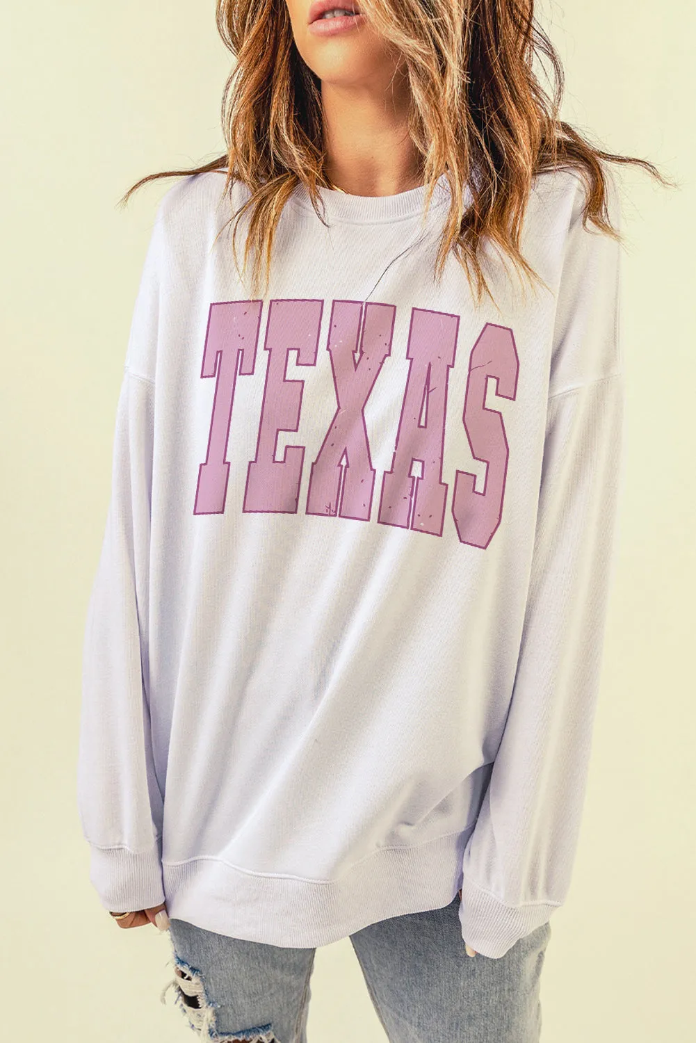 Dark Blue Oversized Solid Drop Shoulder Sweatshirt