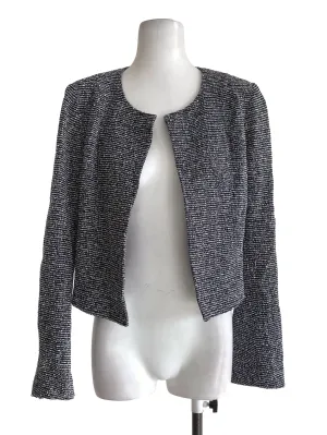 Dark Blue Tweed Cardigan
