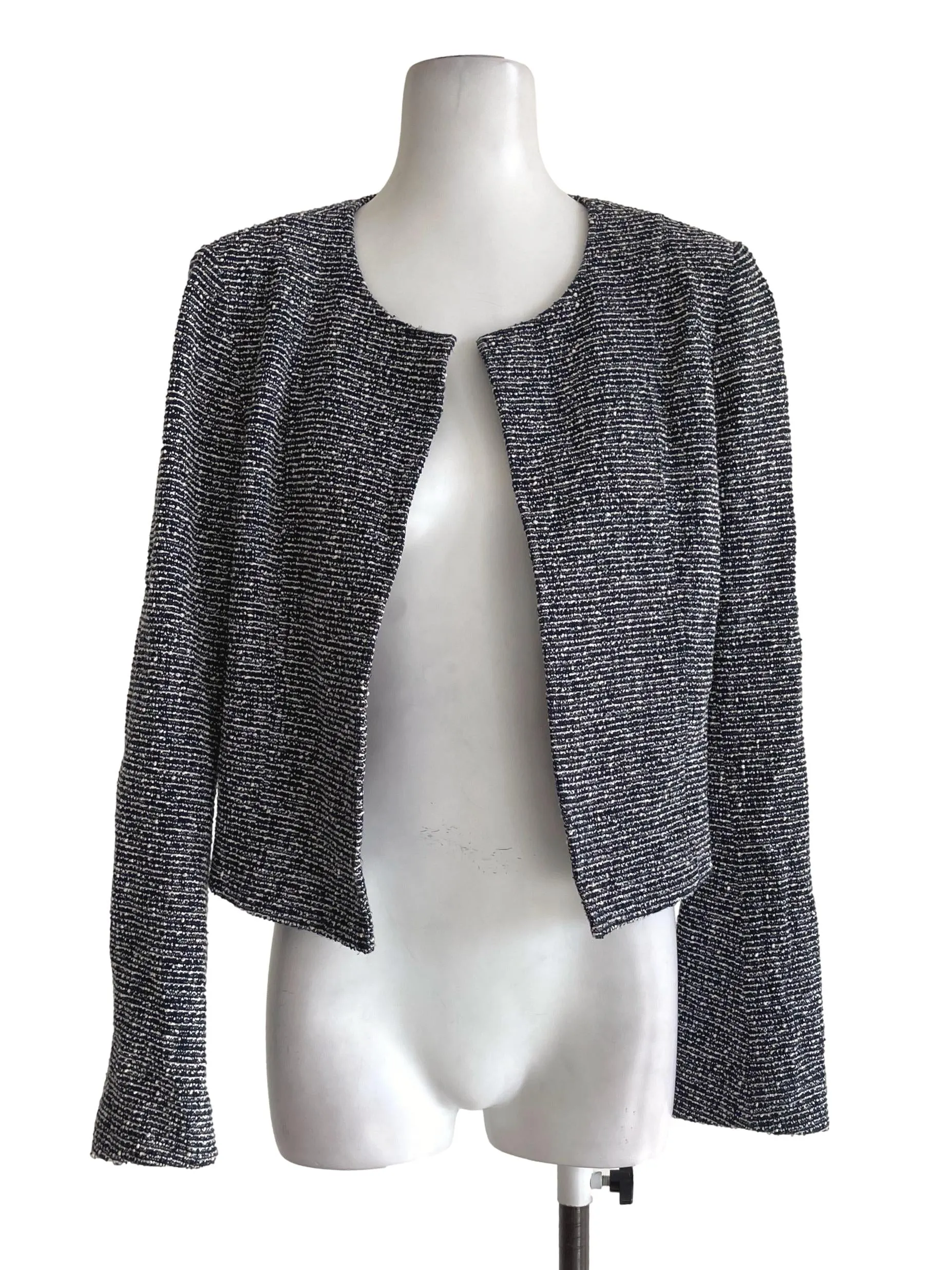 Dark Blue Tweed Cardigan
