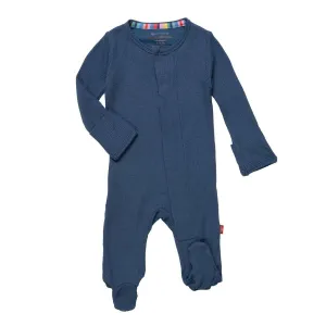 DARK BLUE WAFFLE MODAL MAGNETIC FOOTIE