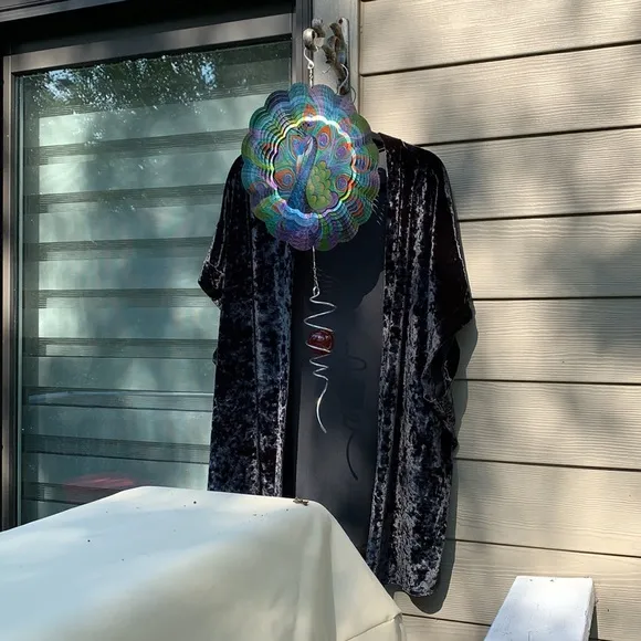 Dark Green Short Sleeve Velvet Feel Kimono Size XS/Small NWOT ( will fit S/M&amp;L)