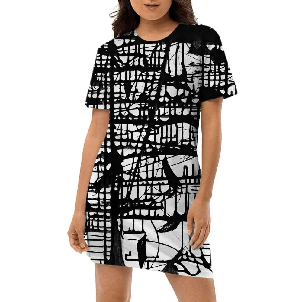 Dark Matrix, WOMEN'S T-Shirt DRESS by Jumper Maybach®