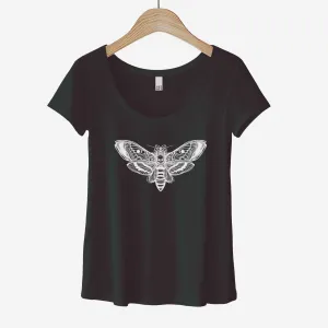 Death's Head Moth - Women’s Flex Scoop Neck Tee