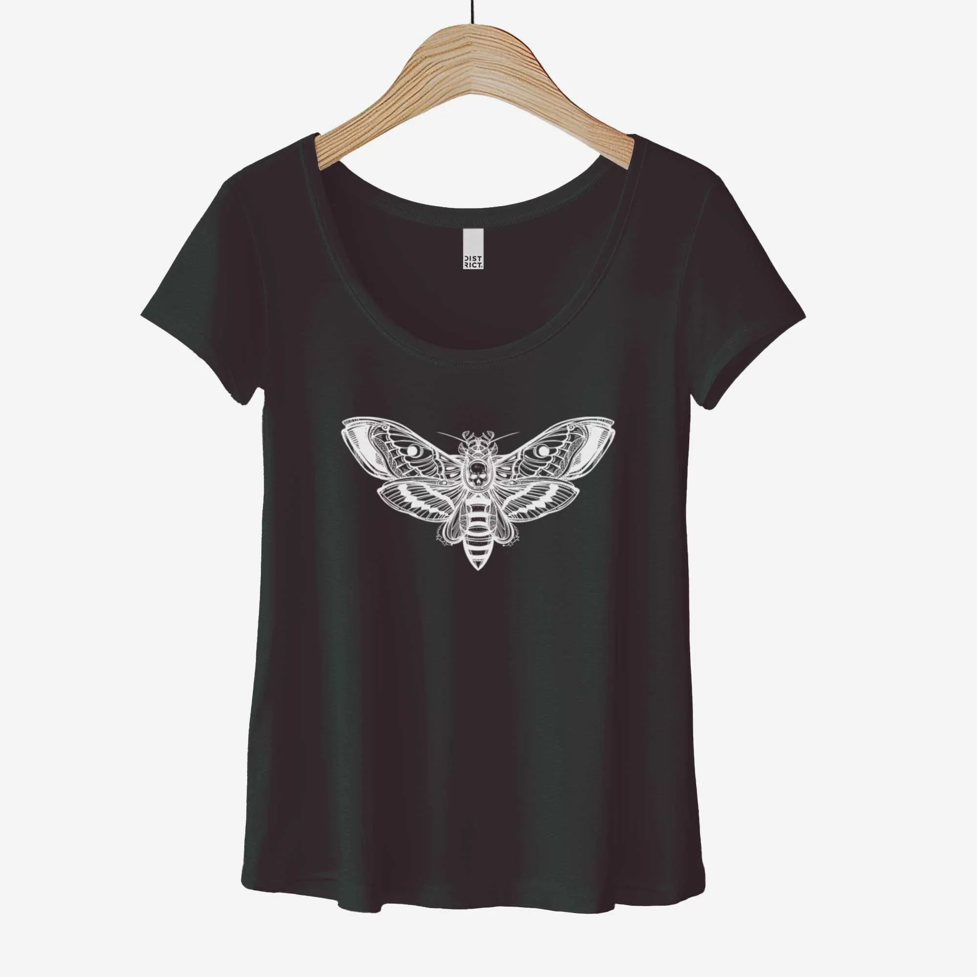 Death's Head Moth - Women’s Flex Scoop Neck Tee