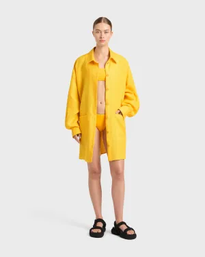 Delphi Oversize Shirt Dress - Daffodil