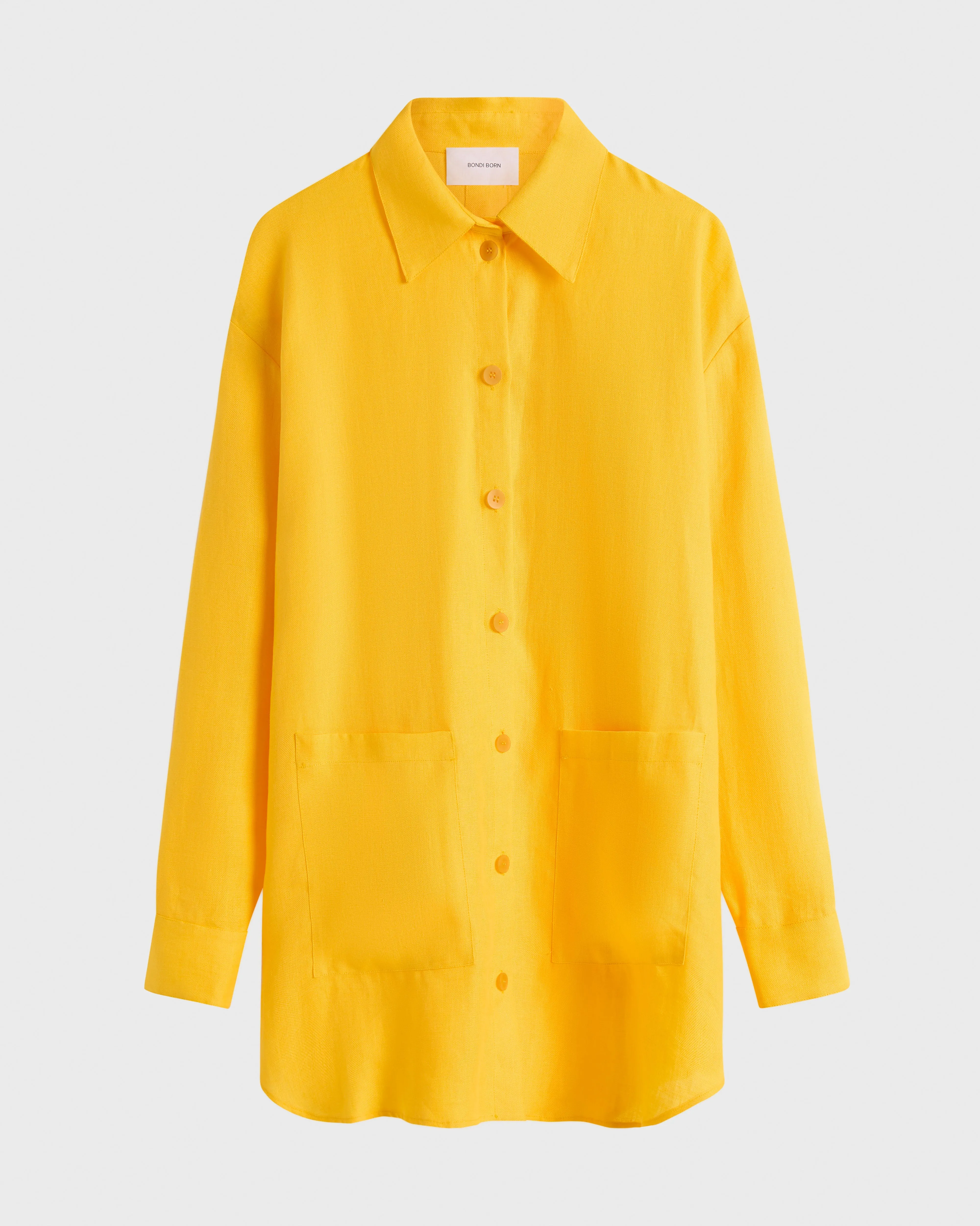 Delphi Oversize Shirt Dress - Daffodil