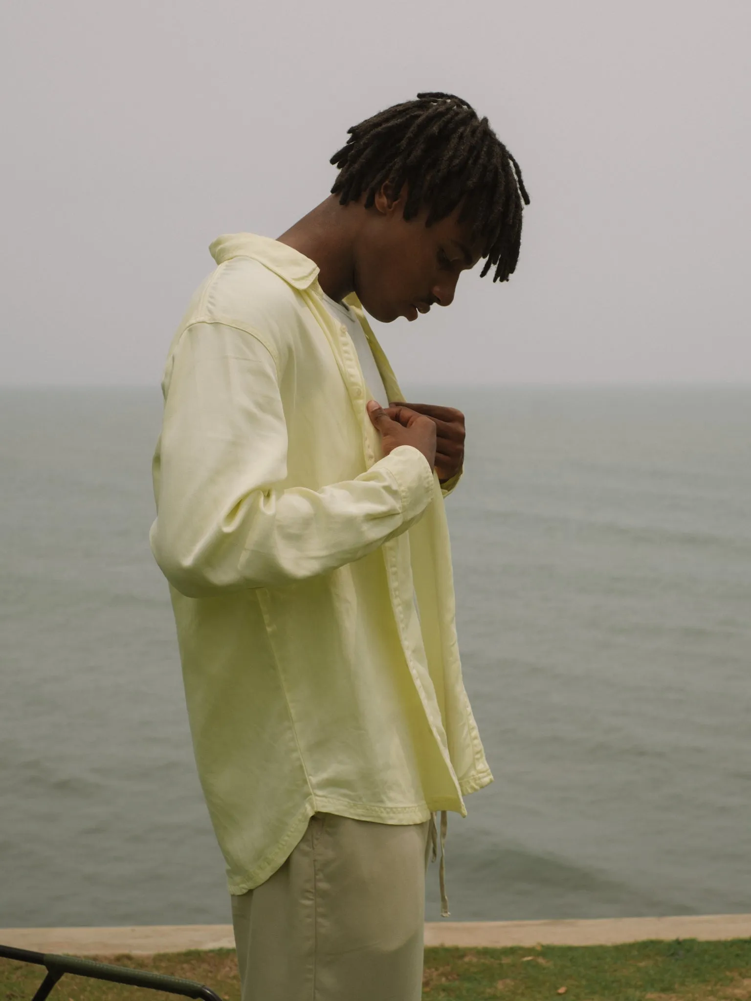 DENIM OVERSHIRT - BUTTERCREAM