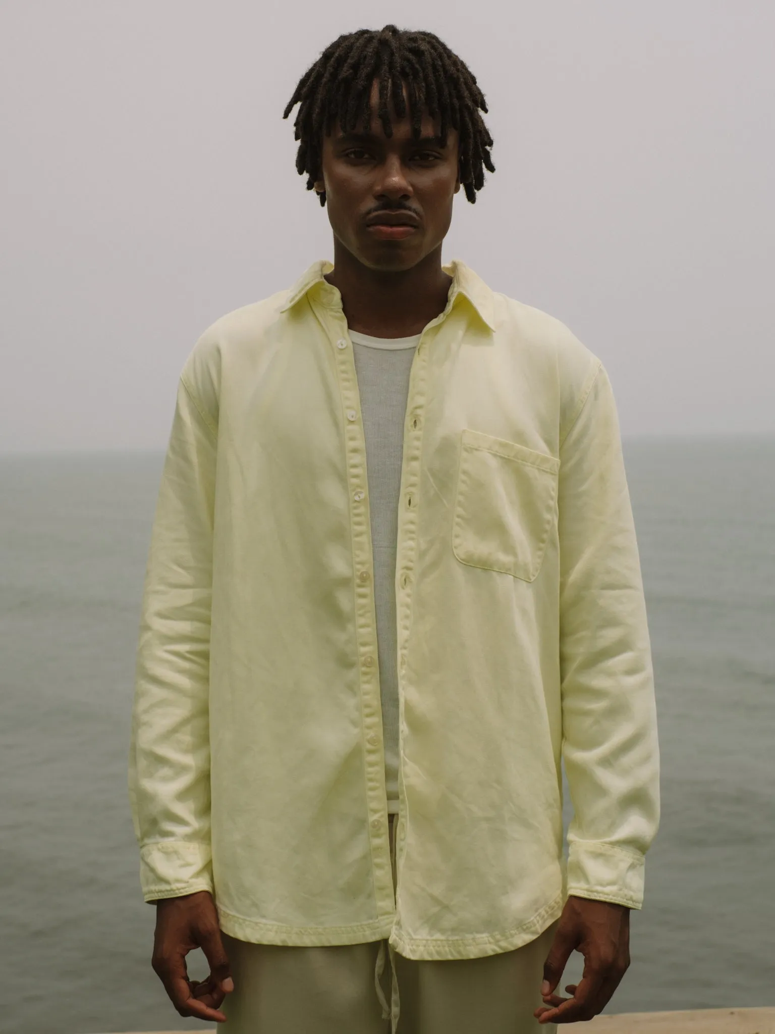 DENIM OVERSHIRT - BUTTERCREAM