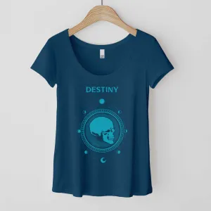 Destiny with Skull & Moons - Women’s Flex Scoop Neck Tee