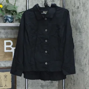 DG2 by Diane Gilman Plus Size Lightweight SoftCell Denim Jacket Black 2X
