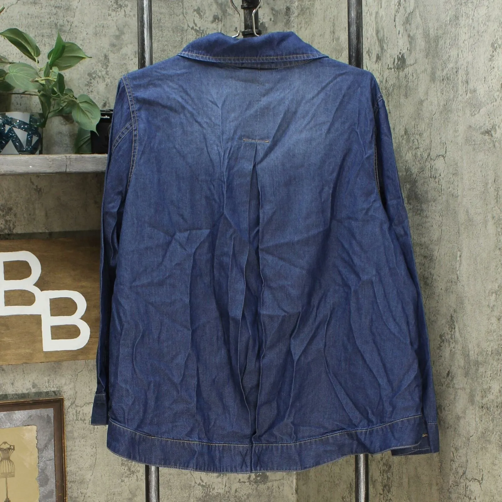 DG2 by Diane Gilman Women's Plus Size Lightweight Denim Jacket