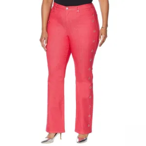 DG2 by Diane Gilman Women's Plus Size Star Classic Stretch Boot Cut Jeans