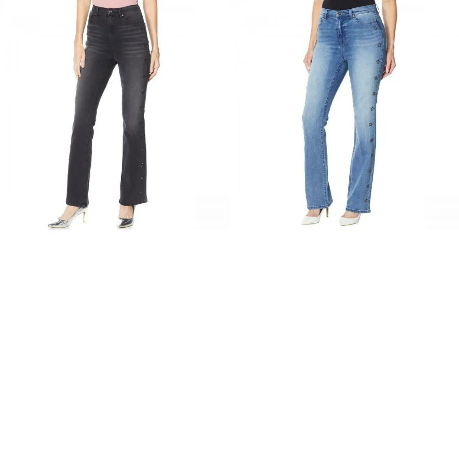 DG2 by Diane Gilman Women's Star Classic Stretch Boot Cut Jeans