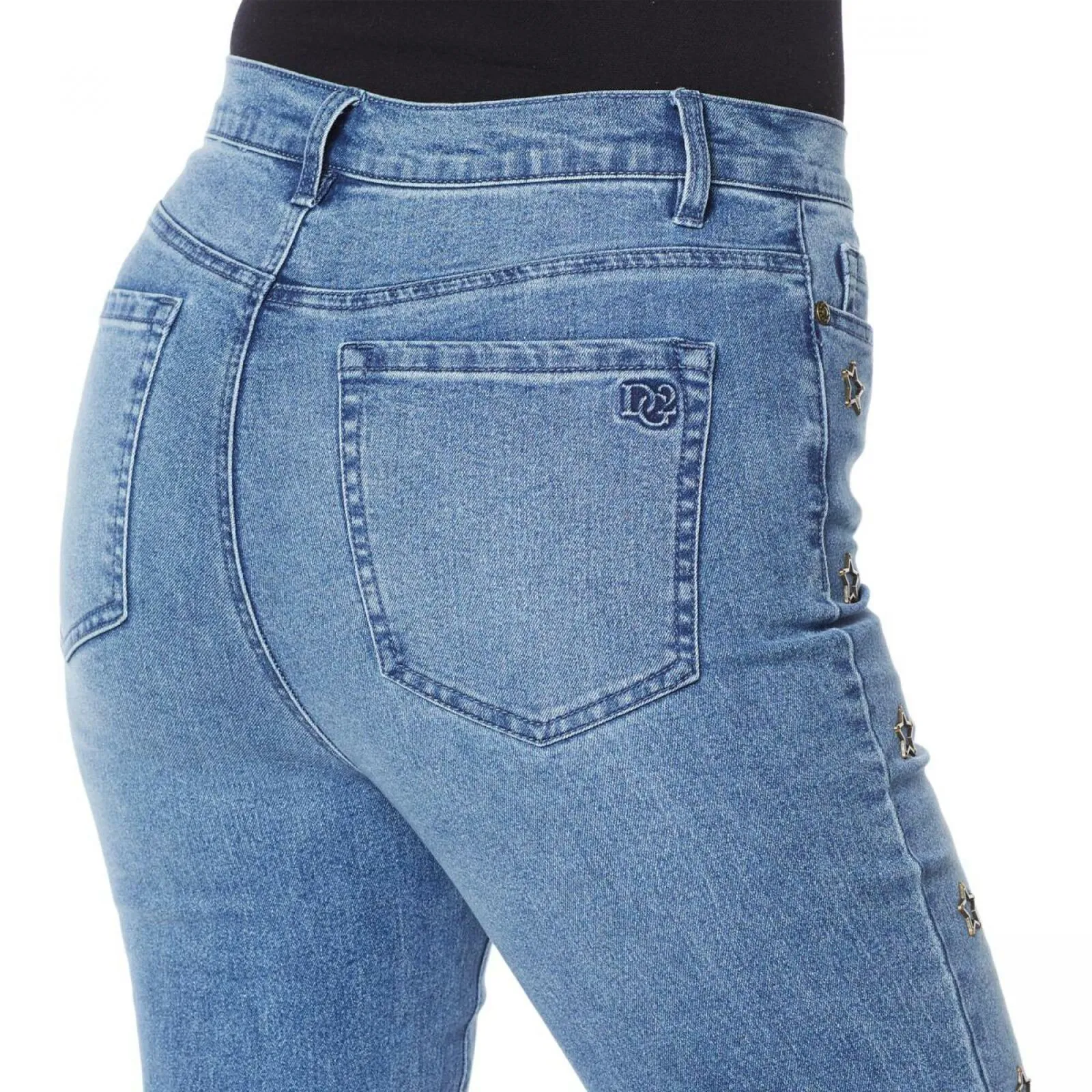 DG2 by Diane Gilman Women's Star Classic Stretch Boot Cut Jeans