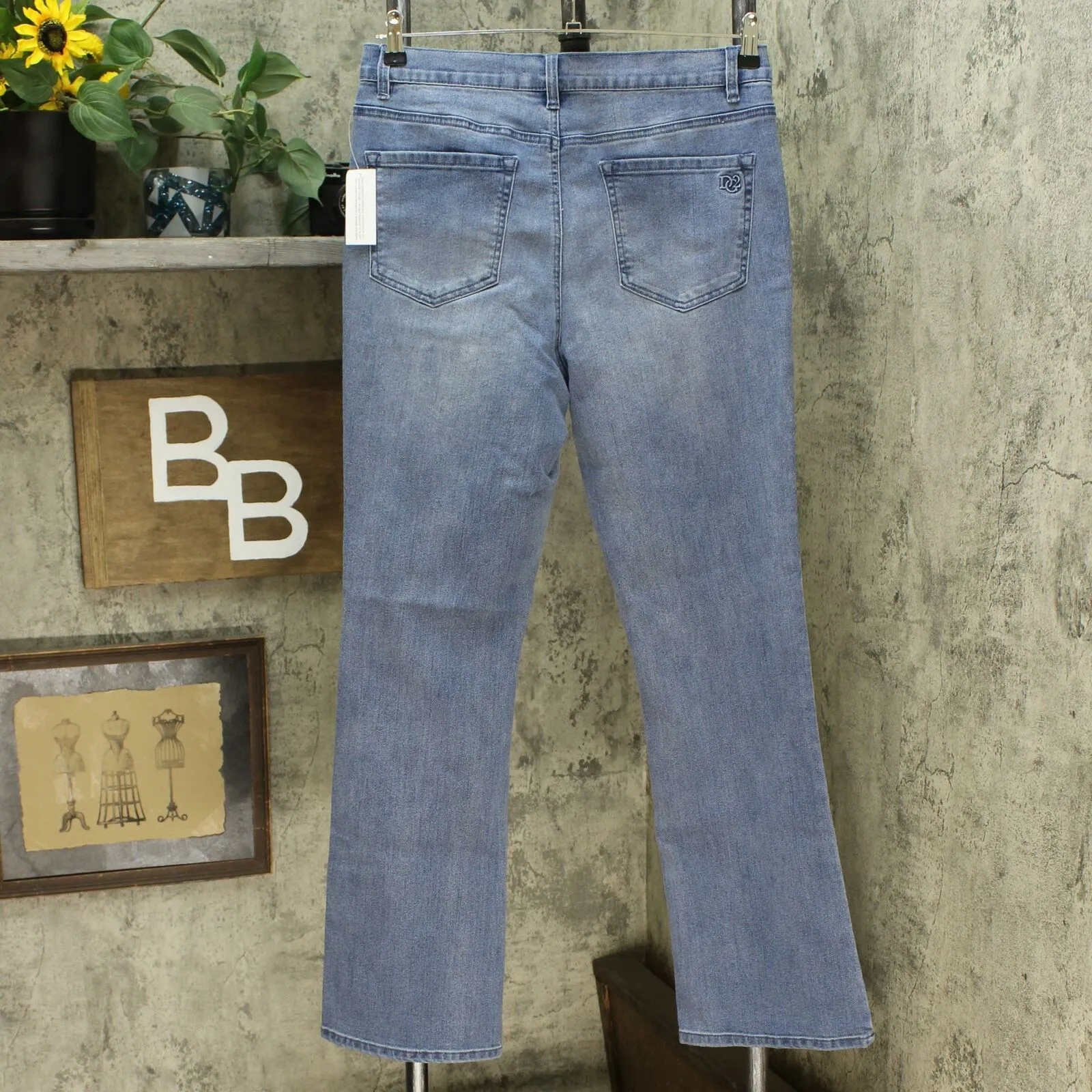 DG2 by Diane Gilman Women's Star Classic Stretch Boot Cut Jeans