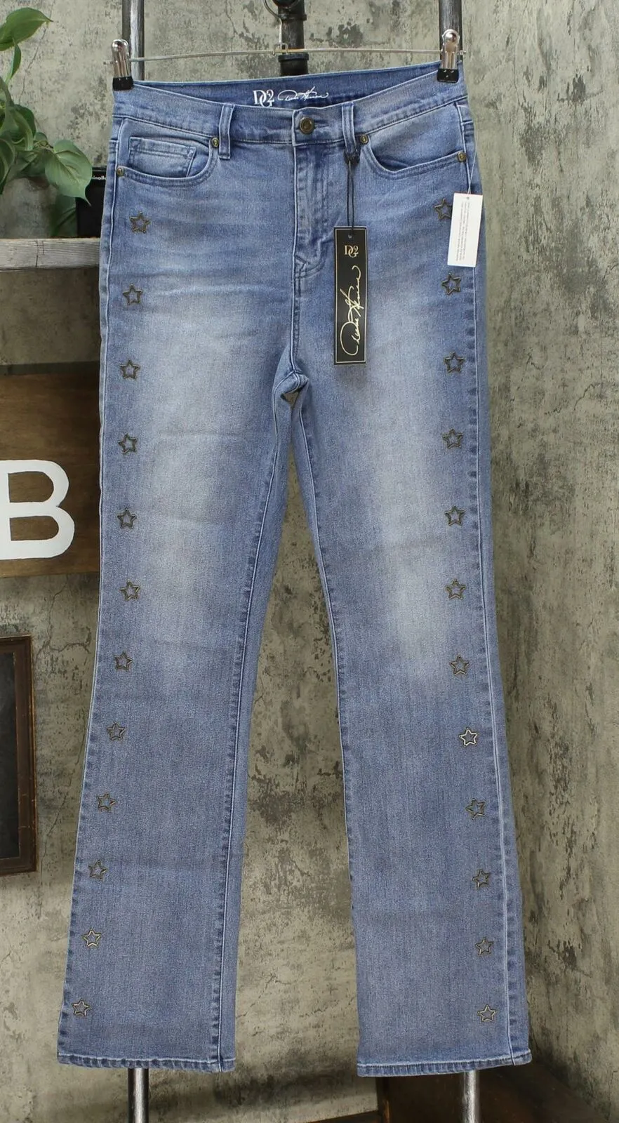 DG2 by Diane Gilman Women's Tall Star Classic Stretch Boot Cut Jeans