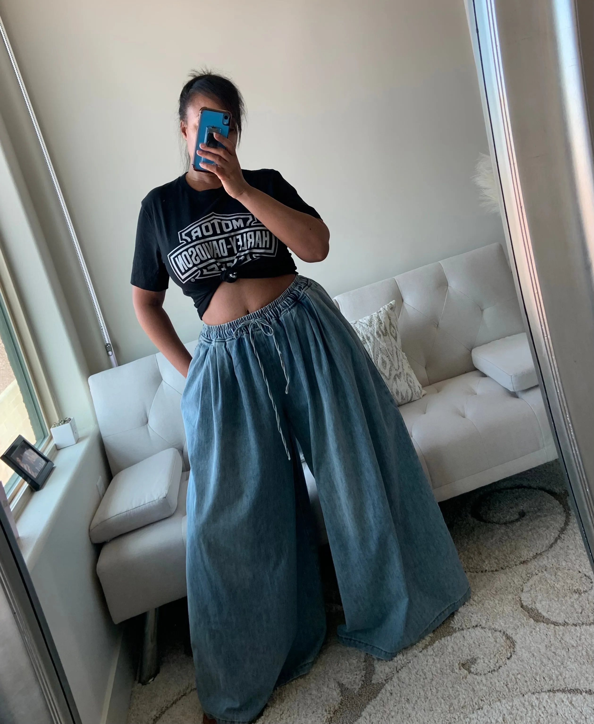 Dioor Denim Wide Leg Pants ***NEW COLORS! LG FITS PLUS! READ FULL DESCRIPTION BEFORE ORDERING!!***
