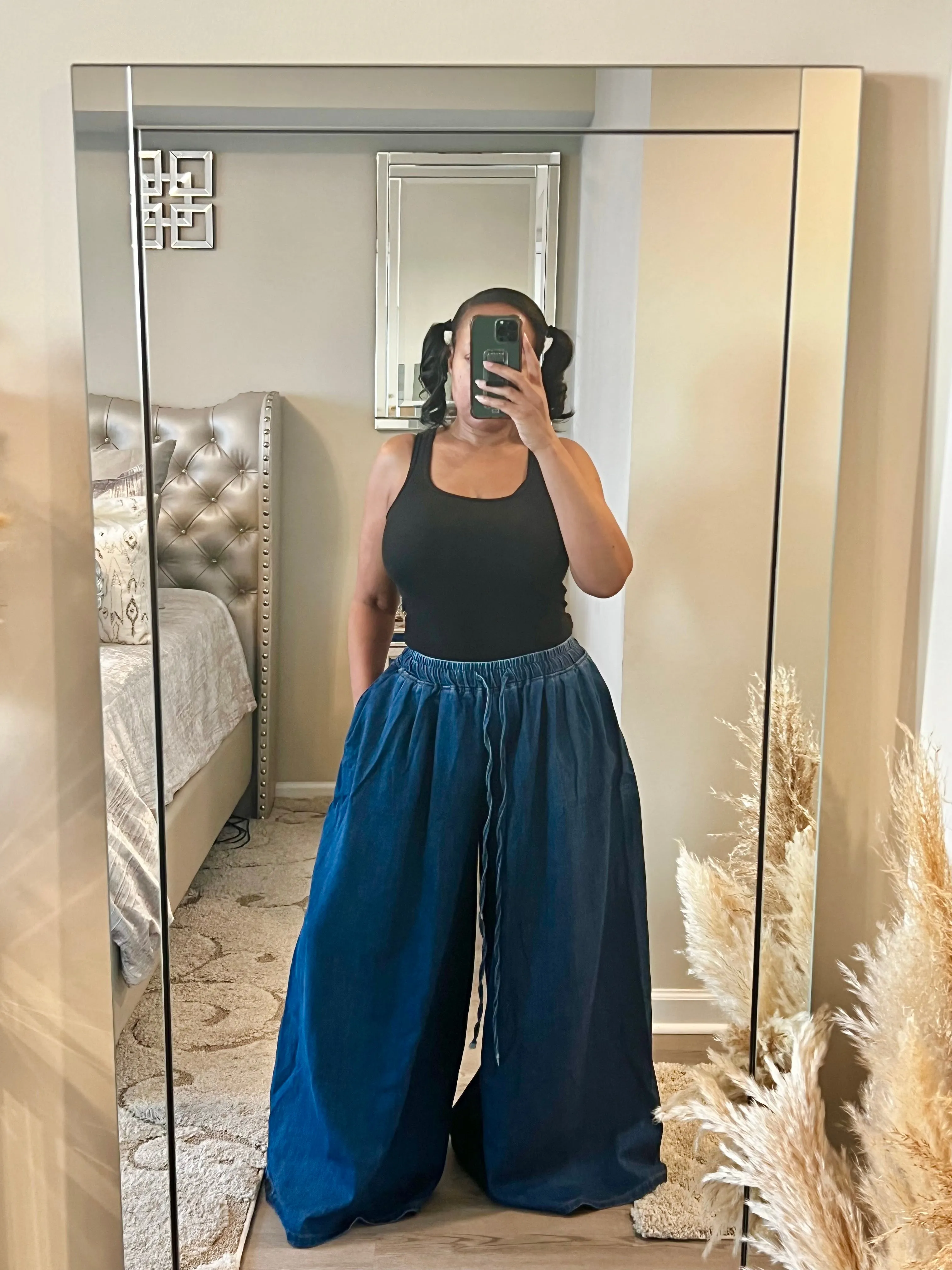 Dioor Denim Wide Leg Pants ***NEW COLORS! LG FITS PLUS! READ FULL DESCRIPTION BEFORE ORDERING!!***
