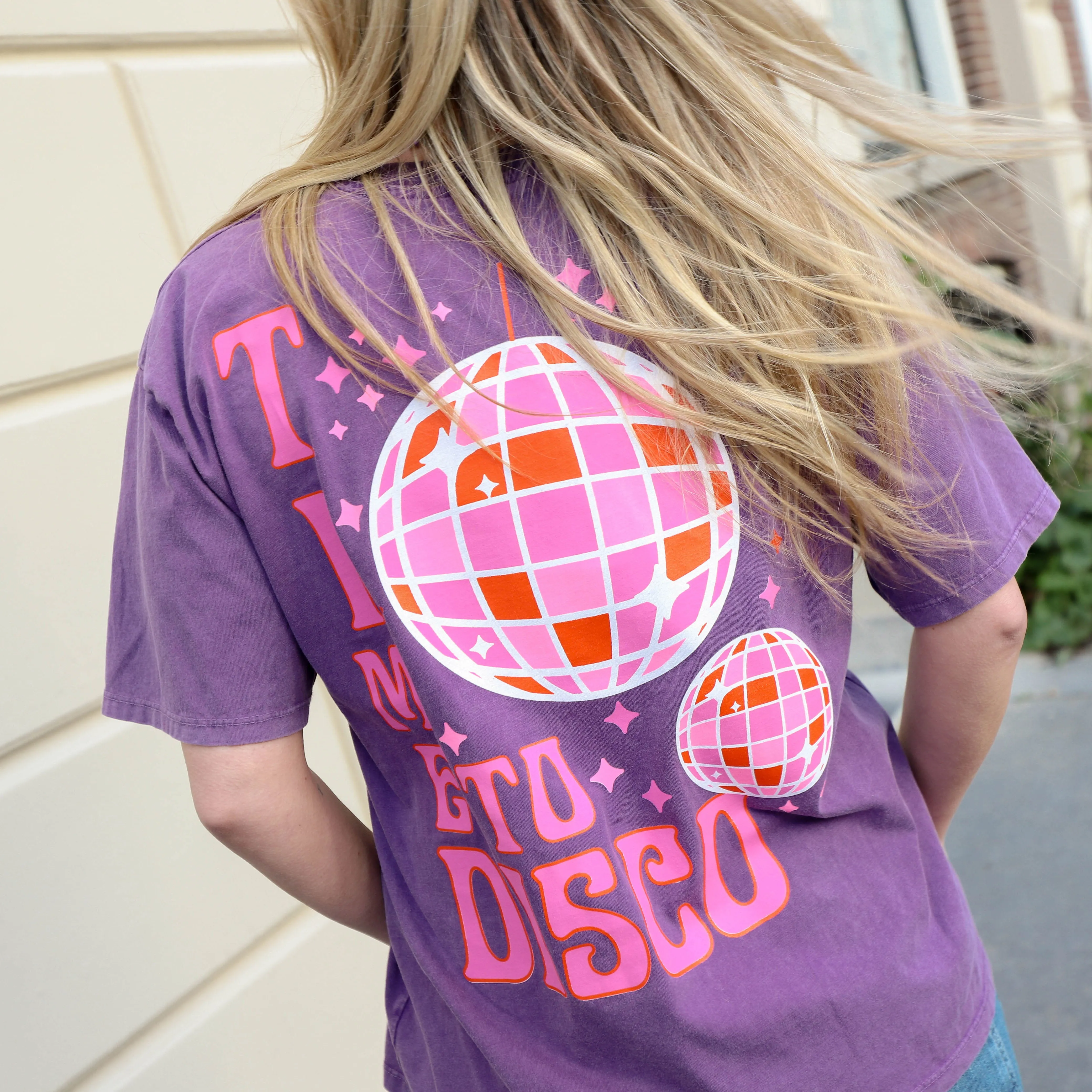 Disco tee paars